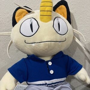 Build A Bear Workshop Meowth Pokémon Cat Plush With Clothing